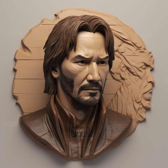 keanu reeves 2 stl model for CNC